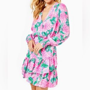 Lilly Pulitzer Cristiana Dress 10 Pink Floral